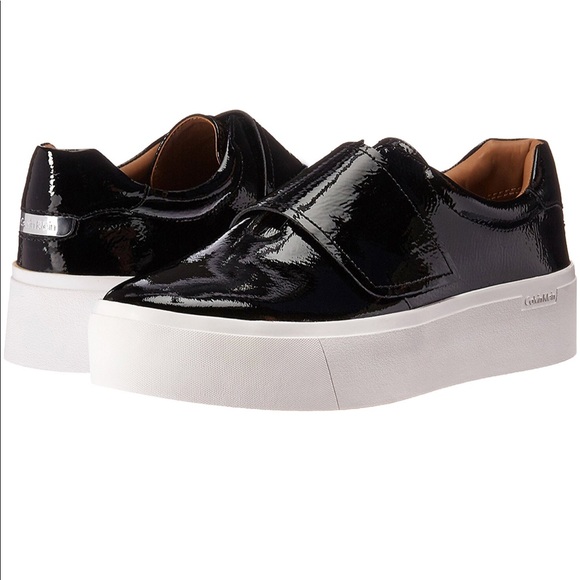Calvin Klein Shoes - NIB Calvin Klein Black Patent Platform Shoe Sz 9